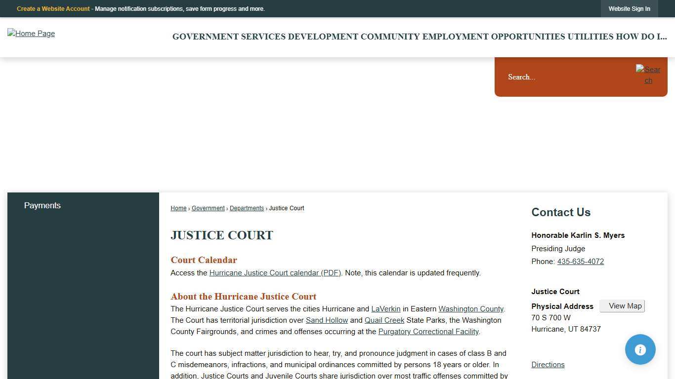 Justice Court | Hurricane City, UT