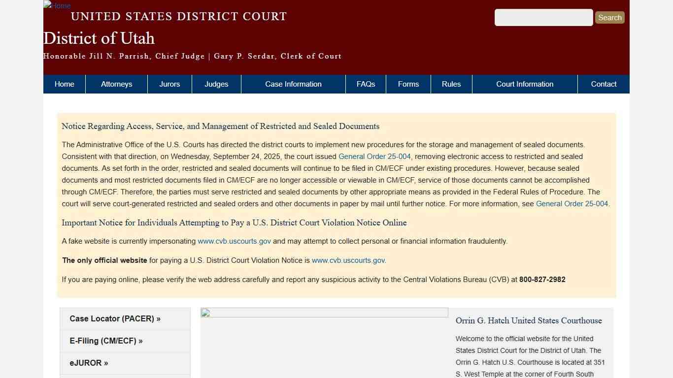District of Utah | United States District Court